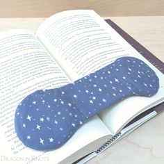 Night Stars Book Weight Page Holder - Dragon in Knots Repurposed Fabric, Page Holder, Night Stars, Fabric Accessories, Blue Stars, Stars At Night, Fabric Pattern, Blue Star, Blue Background