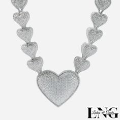 This gorgeous necklace features a sparkling sapphire and cubic zirconia heart pendant in 14k vermeil white gold. The heart pendant is attached to a micro paved sapphire necklace that is made of medical grade stainless steel making this necklace hypoallergenic, tarnish free, water resistant and guaranteed to keep its glory and shine for years and years to come! This necklace is also hypoallergenic and safe for all skin types. It durable and resistant to fading and corrosion. You can wear this nec Custom Jewelry Necklaces, Boys Necklace, Hip Hop Necklace, Apple Band, Photo Pendant, Cool Gifts For Women, Hip Hop Jewelry, Jewelry Women, Girls Earrings