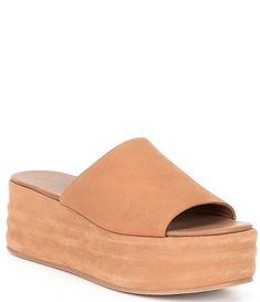 Free People Harbor Leather Platform Slide Sandals | Dillard's