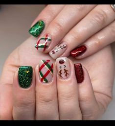 Christmas Gel Nails Designs 2023, Christmas Short Gel Nails, Year Nails, Character Nails, Christmas Gel, Nails Nude, Christmas Gel Nails, Seasonal Nails, Cute Gel Nails