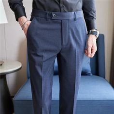 SPECIFICATIONS Material: Polyester Applicable Season: Spring and Autumn Style: England Style Applicable Scene: BUSINESS Front Style: Flat Pant Closure Type: Zipper Fly Gender: MEN Item Type: Suit Pants The Item is Asia Size Pls check the size chart carefully 1. Due to manual measurement, please allow 1-3cm tolerance. 2. Color may slightly vary from the image due to different computer screen and light affect. 3. If you are not sure about the size, please tell us your height and weight other infor Business Non-stretch Pants With Pockets, Non-stretch Business Pants With Pockets, Blue Full-length Pants For Office, Blue Dress Pants With Welt Pockets For Office, Non-stretch Business Dress Pants, Blue Full Length Dress Pants For Office, Blue Slim Fit Pants With Pockets, Blue Tapered Leg Dress Pants For Office, Elegant Blue Straight Work Pants