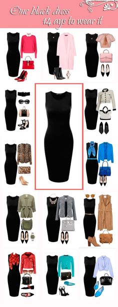 Mode Over 50, Ținute Business Casual, Wear Black Dresses, Fashion Capsule Wardrobe, Black Dress Outfits, Clothes And Shoes