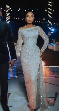 Nigerian Dinner Gown Styles, 2023 African Wear, Naija Lace Dress Styles Wedding, Nigerian Evening Gowns, Nigerian Beaded Lace Styles, African Reception Dress, Lace Reception Dress For Bride, Nigerian Wedding Reception Gown, Dinner Gowns Nigerian Long