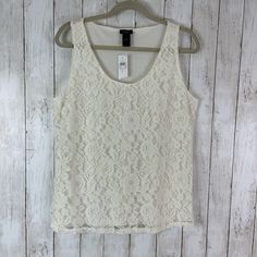 Brand New With Tags. See Photos For Measurements. Cream Lace, Sleeveless Tank Top, Lace Overlay, Sleeveless Tank, Tank Top Shirt, Ann Taylor, Top Shirt, Tank Top, Womens Tops