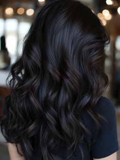 Dark Brown With Dark Highlights, Cherry Brown Balayage On Black Hair, Dark Brown Hair With Dark Lowlights, Espresso Brown Hair Color Dark, Dark Brunette Hair With Babylights, Natural Dark Brown Hair Color, Dark Brunette Fall Hair 2024, Ash Brunette Hair Dark, Dark Brown Hair Almost Black