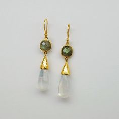 Labradorite Earrings Gold, Labrodite Earrings, Blue Labradorite Gemstone Earrings, Gold Labradorite Drop Earrings, Elegant Nickel-free Labradorite Earrings, Drop Earrings