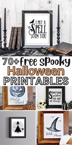 halloween printables with the words 70 free spooky halloween printables