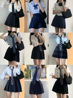 Beautiful Uniforms For School, Japanese School Aesthetic Uniform, Cos Clothing, 2000s Japanese Fashion, Uniform Outfits