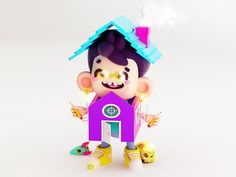 Quédate en casa 🏡🤍 by Cristian Rivas on Dribbble United Way, Peterborough, Saint Charles, Designer Toys, Show And Tell, 3d Design, Global Community, Toys, Design