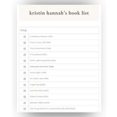 the krittin hamah's book list is shown in this screenshot