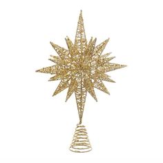 D3342 Holiday/Christmas/Christmas Ornaments and Tree Toppers Christmas Toppers, Gold Tree Topper, Gold Christmas Tree Topper, Unlit Christmas Trees, Christmas Tree Star Topper, Diy Star, Gold Glitter Stars, Tree Star, Star Tree