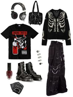 Punk Style Outfits, Funky Outfits, Gothic Outfits, Tomboy Fashion