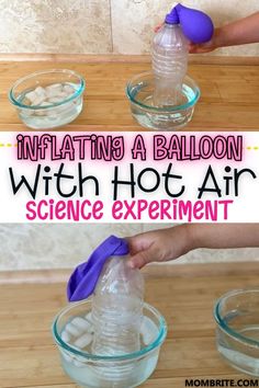 an image of how to inflate a balloon with hot air science experiment