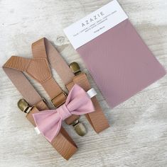 Elevate your special guy's look with our Vintage Mauve bow tie, leather light brown suspenders, and pocket square set! Perfect for groomsman, best man, or ring bearers. Ideal for family photos, weddings, ring bearer outfits, birthday celebrations, or any special occasion. Contact us for FREE Color SAMPLES! Mix and match different bow ties and suspenders from our store. Customize your order by choosing different sizes and clasps. Our 3 PIECE SET includes a bow tie, suspenders, and pocket square. Made with high-quality cotton fabric, adjustable straps, and brass clasps. Available in various sizes for infants, toddlers, teens, and adults. Handmade in a smoking-free and pet-free environment. Shop now at https://www.etsy.com/shop/BowTieLoveINC. Please read our policy before placing an order. Th Wedding Ring Bearer Outfit, Ring Bearer Boy, Ring Bearer Gift, Brown Suspenders, Men's Wedding Outfit, Ring Bearer Gifts, Bearer Outfit, Groomsmen Wedding, Ring Bearers