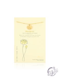 Personalized Birth Month Flower Necklaces! Floral engraved discs with the flower you were born with on a beaded chain. If you like our Botanical Collection, you'll love these! Details Adjustable 16-18 in Lobster clasp closure Nickel-free Materials 14k Gold-Dipped Brass Care Tips Take off your jewelry prior to swimming or exercising, to avoid damage from water and sweat. To extend our jewelry's lifetime to the fullest extent, remove before applying lotions and perfumes and before bed. Gently clea Gold Birth Flower Necklace For Gifts, Gold Jewelry With Flower Charm As Gift, Gold Round Disc Jewelry For Mother's Day, Adjustable Gold Necklace With Hallmark, Adjustable Gold Necklaces With Hallmark, Adjustable Gold Jewelry With Birth Flower, Gold Jewelry With Birth Flower, Mother's Day Gold Sterling Silver Flower Necklace, Adjustable Gold Necklace With Birth Flower