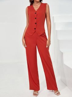 Sleeveless Pant Suits For Women, Sleeveless Shirt Women, Business Professional Attire, Fashion Work Outfit, Tuxedo Women, Business Attire Women, Women Suits, Winter Suit