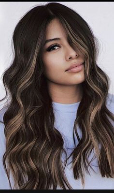 Hair Color Ideas For Brunettes Fine Hair, Hair Brown Highlights Blonde, Bar Tender Outfit Women, Face Frame Highlights Dark Hair, Black And Brown Balayage, Low Maintenance Balayage Brunettes, Darker Balayage, Brown Balayage On Black Hair, Black Hair Balayage