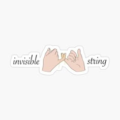 two hands holding scissors with the words invisible string