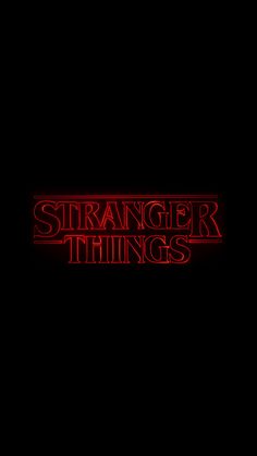 the logo for netflix's new series, stranger things