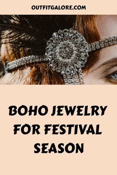 Boho jewelry headband with intricate design for festival season. Festival Looks, Layered Jewelry