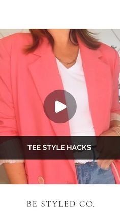 How To Tie An Oversized Tee, Style A T Shirt, Loose Shirt Hacks For Women, How To Tug In Oversized Tshirt Women, Shirt Hacks For Women, How To Tug In Shirt Women, Fashion Hacks Clothes T-shirts & Tank Tops, How To Wear Shirt, Pink Tee Shirt