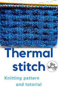 thermo stitch knitting pattern and how to use it