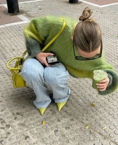 Corporate Fits, Outfit Trends, Fall Fits, Green Outfit, Pullover Sweater Women, 가을 패션, Autumn Outfit