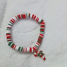 Just In Time For Christmas: Please Message For The Bracelet Choice: -Red Snowflake Stocking Bracelets - Candy Cane Bracelets Size Of Bracelets On Last Photo Clay Bracelet Christmas, Christmas Bracelets Clay Beads, Cute Christmas Clay Bead Bracelets, Christmas Clay Bead Bracelet Ideas, Christmas Clay Bead Bracelets, Xmas Bracelets, Christmas Bracelet Ideas, Snowflake Stocking, Christmas Core