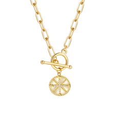 PRICES MAY VARY. Gold Paperclip Necklace - This Compass Paperclip Necklace is the perfect blend of classic and contemporary. It’s perfect for any occasion. A timeless piece, designed with cute pendants, crafted from premium 18K gold plated links for a luxurious yet playful look that will have you feeling elegant and fashion-forward. Toggle Paperclip Chain Necklace - Elevate your look and stand out from the crowd with these dazzling 18k gold plated paperclip chain necklace! Perfect to wear alone Cute Pendants, Gold Paperclip Necklace, Hypoallergenic Necklace, Paperclip Necklace, Paperclip Chain Necklace, Necklace With Pendant, Trendy Necklace, Charm Chain, Dainty Gold Necklace