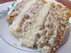 a slice of cake on a plate with a fork