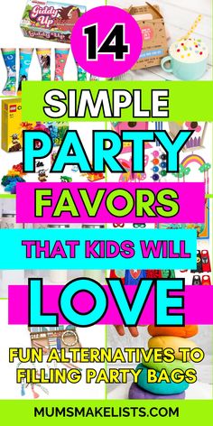 14 Simple party favors that kids will love... fun alternatives to filling party bags Party Favor Ideas For Kids, Birthday Party Favor Ideas, Birthday Party Favors For Kids, Party Favor Ideas