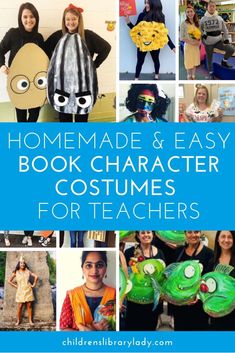 homemade and easy book character costumes for teachers