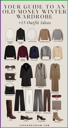 Want to elevate your style with an old money winter capsule wardrobe? This guide shows you how to master chic and cozy old money winter fashion with 15 classy winter outfits. You'll discover the must-have old money winter wardrobe essentials that fit perfectly with an aesthetic and practical winter basics wardrobe. Old Money Basics Clothes Winter, Winter Capsule Wardrobe Aesthetic, British Womens Fashion, Chic Winter Capsule Wardrobe, Classic Style Winter Outfits, Winter Basics Wardrobe Minimal Classic, Old Money Outfits Capsule Wardrobe, Winter Outfit Women Classy, Parisian Winter Capsule Wardrobe