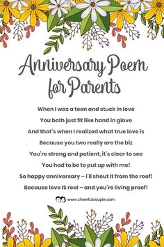 Romantic Image of Love Poem for Your Parents on Your Anniversary Poems For My Husband, Poem For Parents, Anniversary Poems For Husband, Short Love Poems, Wedding Anniversary Poems, Anniversary Poems, Stuck In Love, Love You Poems, Fall In Love Again