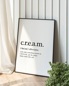 C.r.e.a.m. old school hip hop lyrics wall art | Hip hop definition printable - HiphopBoutiq Inspirational Rap Lyrics, 90s Rap Lyrics, Hip Hop Wall Art, Old School Rap, No Diggity, Old School Hip Hop, New Rap, Lyrics Poster, Definition Poster