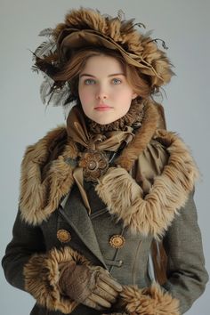 10 Victorian Outfits To Fuel Your Dreams! – fashionbylina.com Greenleaf Dollhouse, Winter Costume, Steampunk Couture