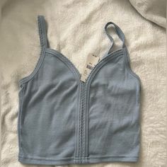 New With Tags! Blue Cropped Tank Top For Summer, Cropped Blue Tank Top For Summer, Trendy Blue Tank Top For Spring, Blue Tank Top For Spring Day Out, Pacsun Tops, Blue Tank Top, Pacsun, Tank Tops, Womens Tops