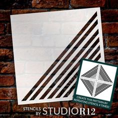 the stencils by studior2 are designed to look like an abstract geometric design