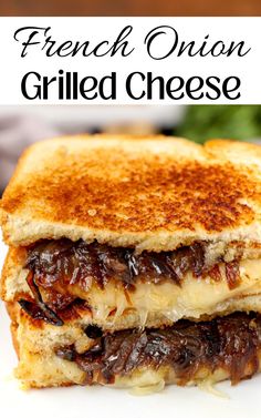 french onion grilled cheese French Onion Grilled Cheese, Fall Sandwiches, Grilled Cheese Recipes Gourmet, Open Sandwich, Food Bites, Recipes Gourmet, Food Truck Menu, Best Sandwich Recipes