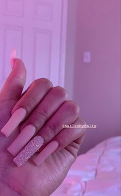 Tapered Square Nails, Colored Acrylic Nails, Dope Nail Designs, Bling Acrylic Nails, Short Acrylic Nails Designs, Pink Nail