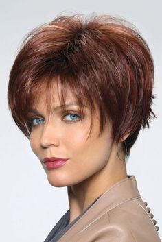 Noriko Wigs : Morgan (#1675) - front Noriko Wigs, Short Red Hair, Wigs Hair, Pixie Hairstyles