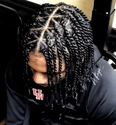 Twist On Natural Hair Men, Braids For Men Twists, 2 Strand Twist Locs Style Men, Cornrow Dreads, 2 Strand Twist Styles Natural Men, Long Cornrow Braids, Twist Braids Hairstyles Men, 2 Strand Twist Men, Black Men With Long Hair