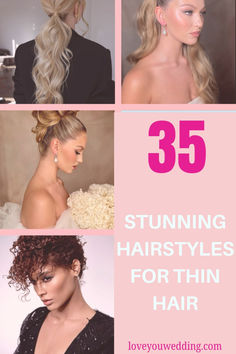 Transform your look with stunning and trendy hairstyles designed for thin hair! From volume-boosting cuts to chic styling ideas, these looks will make your hair appear fuller and fabulous. Click to explore gorgeous hair inspiration that’s perfect for thinner locks! Hairstyles Trendy, Twisted Updo, Simple Wedding Hairstyles, Short Wedding Hair