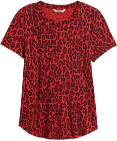 Banana Republic Slub Cotton-Modal Print T-Shirt - Red leopard print Cotton Leopard Print T-shirt For Summer, Animal Print Handbags, Red Leopard Print, Cotton T-shirt With Leopard And Graphic Print, Leopard Print Cotton T-shirt With Short Sleeves, Casual Short Sleeve Tiger Print T-shirt, Red Leopard, Casual Short-sleeved Tiger Print T-shirt, Beautiful Drapes