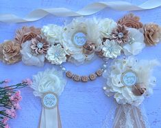 Mommy to Be Maternity Belly Bump Flower Sash, Pregnant Expecting Mother Tummy Sash, Maternity Photo Prop for Mama to Be, Baby Shower Sash - Etsy Maternity Sash Diy, Maternity Belt Sash, Cute Pregnancy Photos, Baby Shower Boho, Baby Shower Sweets, Candy Bouquet Diy, Baby Shower Sash, Belly Bump, Bohemian Baby Shower