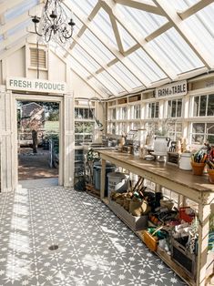 the inside of a store with lots of pots and pans