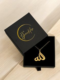 Allah Necklace Religious Pendant , Gift for Her Muslim Jewelry Islamic Gift 18K Gold Plated Jewelry Presents | Celebration | Everyday Wear The highly anticipated Allah Necklace is finally here! What better way to make a statement than by wearing this beautiful piece featuring Allah's name as a reminder? Its unique design stands out effortlessly, elevating both elegant and casual outfits. Product Details: Pendant : 30mm, Necklace Length: 18 inch chain + 5 cm extension Material: Premium Stainless Allah Gold Necklace, Allah Necklace, Gift Calligraphy, Allah Pendant, Arabic Jewelry, Islamic Gifts, Gold Plated Necklace, Perfect Gift For Her, Necklace Length