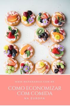 a table topped with lots of different types of pastries