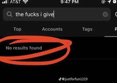 an iphone screen with the text'no results found '