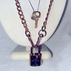 Reposhing This Item I Purchased From @Lvluxx298. Loved It, But Ready To Rotate For Something New. Lock And Key Is Authentic But The Chain Is Just Something That Came With The Lock And Key Questions? Leave A Comment Below! Louis Vuitton Jewelry, Lock Necklace, Lock And Key, Dream Style, The Chain, Womens Jewelry Necklace, Something New, Jewelry Necklaces, Fashion Jewelry